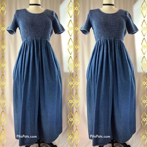 ATTACHÉ  Denim Pleated pretty Dress size M